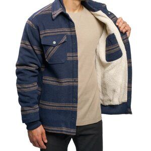 Jachs Men's Sherpa Lined Wool Blend Shirt Jacket- NWT